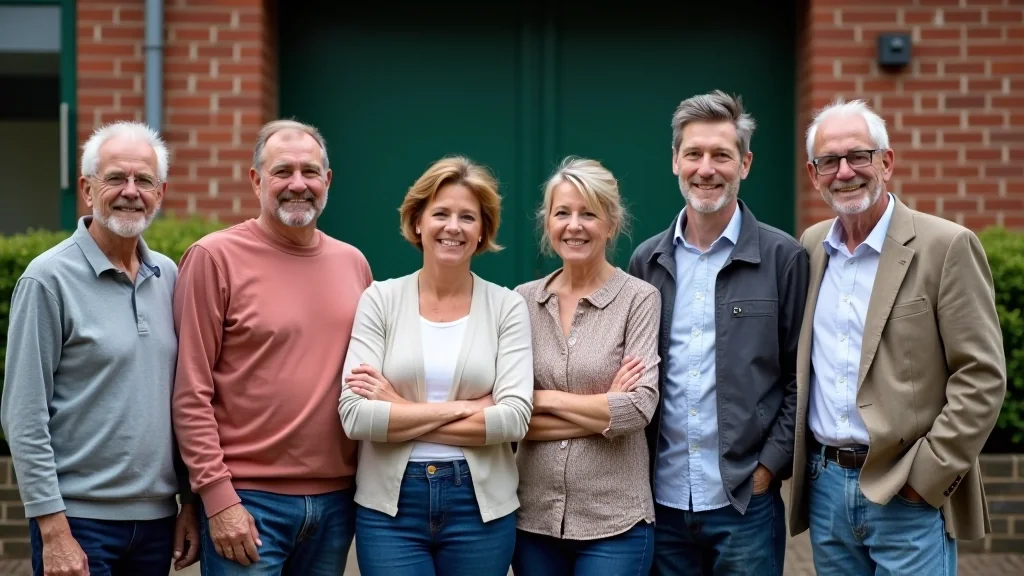 Groep buurtbewoners werkt samen aan een gezamenlijke activiteit