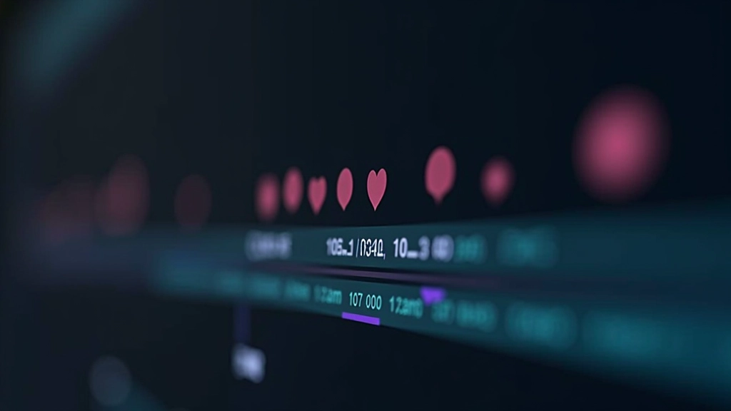 Timeline de animação com keyframes num projeto motion