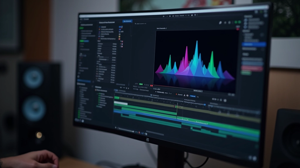 Painel de Color Correction mostrando curvas de ajuste e histograma de cores