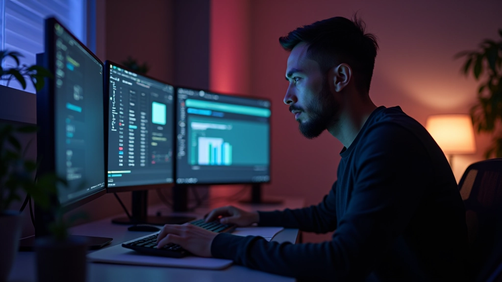 Designer criativo trabalhando com software de motion design em estúdio moderno com equipamento profissional